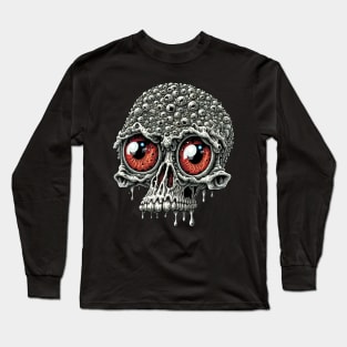 Zombie Gore Brain Skull 4 Long Sleeve T-Shirt